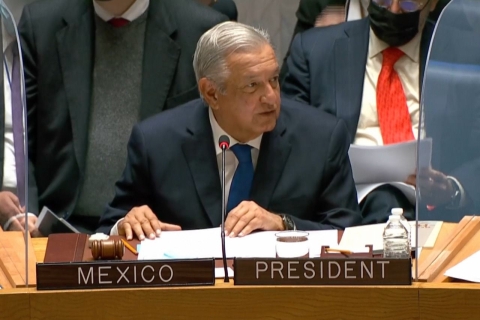 Discurso integro del presidente Andrés Manuel López Obrador en el Consejo de Seguridad de la ONU