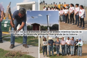 Jorge Campos y sus regidores y ayudantes pretenden engañar a la poblacion. En Sayula no hay agua, las aguacateras