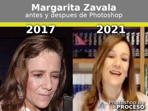 El photoshop oculta las arrugas de Margarita Zavala, pero no puede ocultar su inseguridad y sus complejos. 